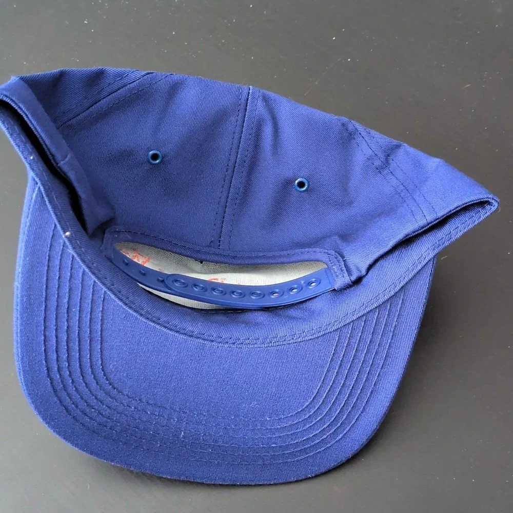 Vintage K-Products Snapback Hat Just‎ Dual It Blue OSFM Iowa USA Made